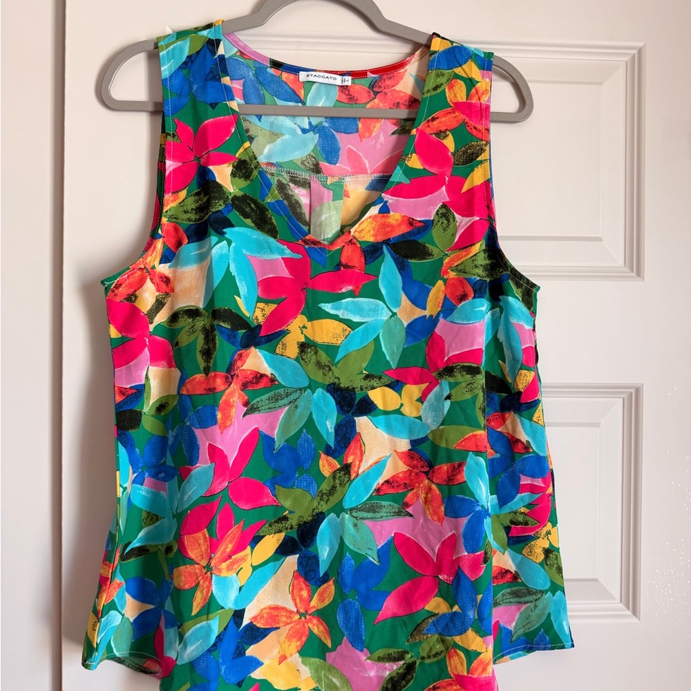 Brand new. Colorful Floral Sleeveless Top. Large
